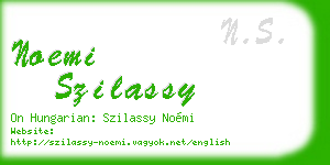 noemi szilassy business card
